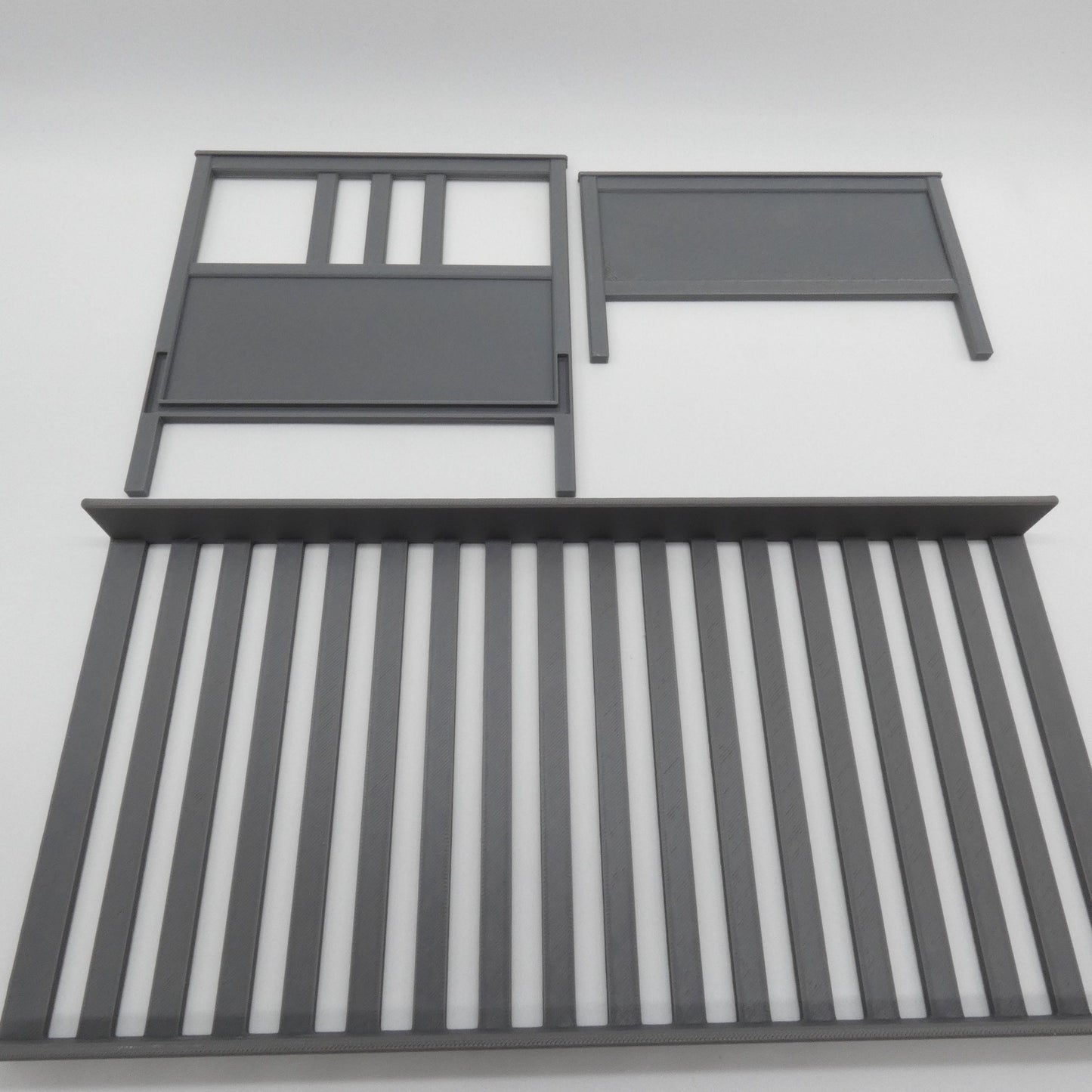 1/6 Scale Doll Furniture Bed Frame Gray Single Twin Ikea Hemnes Style 3 Piece Barbie Integrity Toys FR Bratz 1:6 Diorama