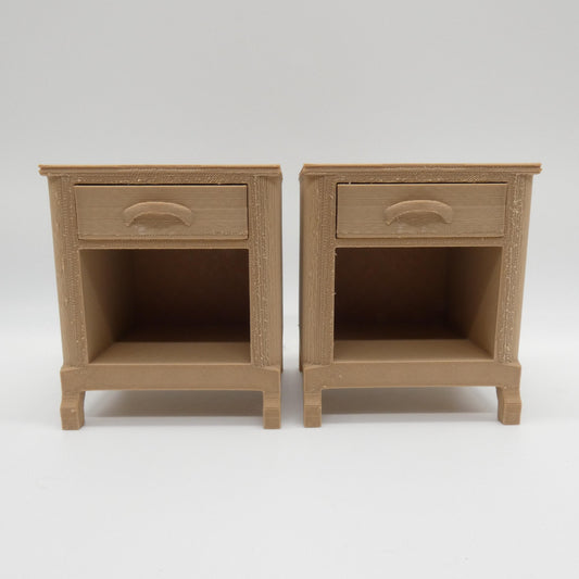 1/6 Scale Doll Furniture Pair of Nightstands Light Brown Wood Tone Barbie Integrity Toys FR Bratz Diorama