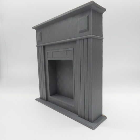 1/6 Scale Doll Furniture Decor Fireplace Gray With Mantle and Hearth 1:6 Barbie Integrity Toys FR GI Joe Ken Diorama
