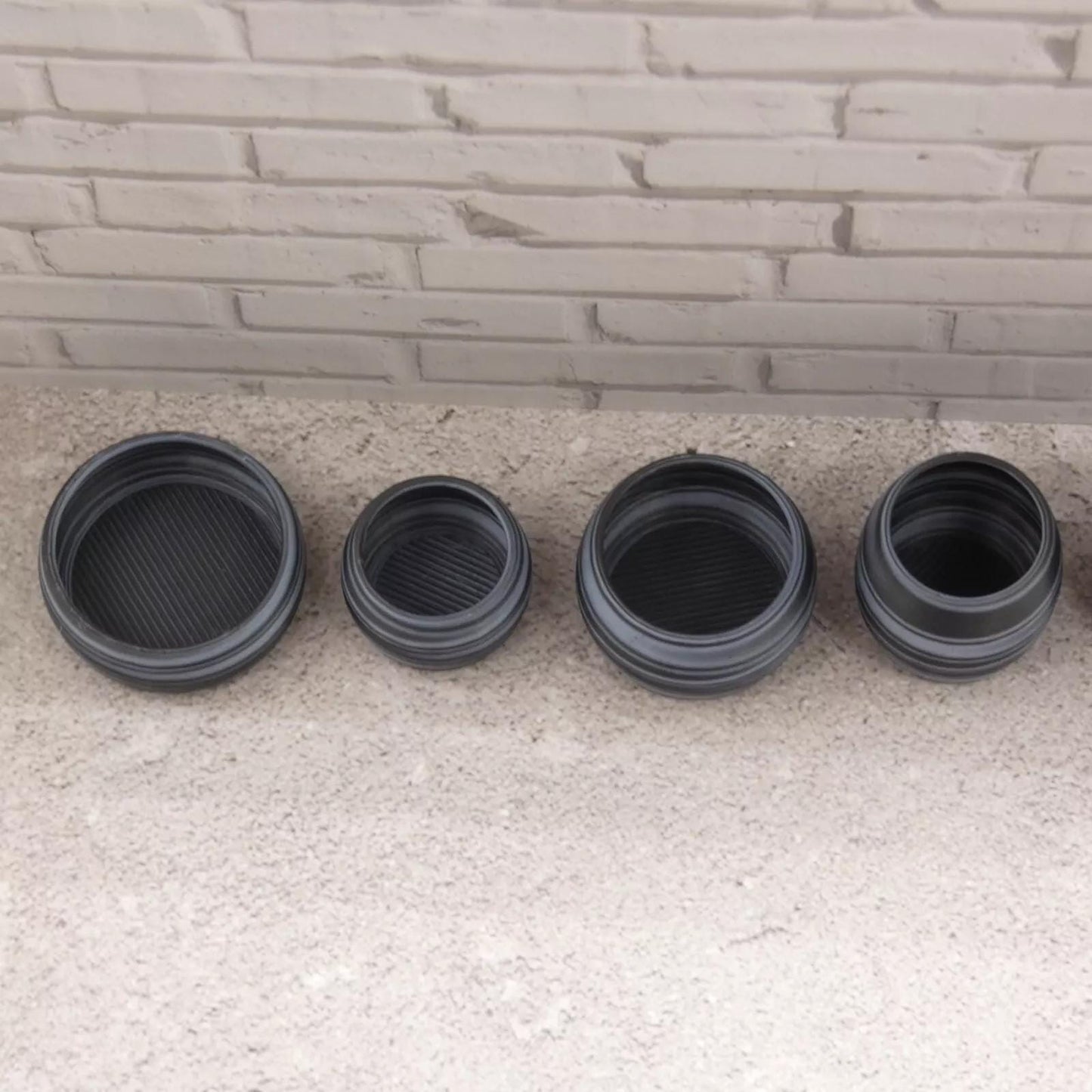 1/6 Scale Doll Set of 8 Flower Vases Succulent Planters Black White For Barbie Integrity Toys FR Bratz 1:6 Diorama