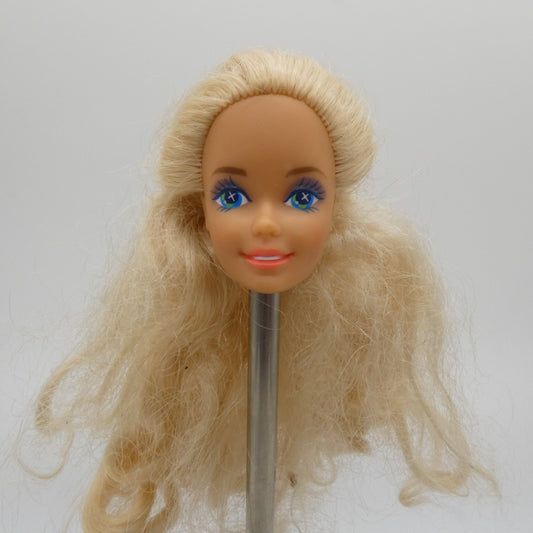 Barbie Dream Bride Doll Head Superstar Face Blue Green Sparkle Eyes 1992 1623