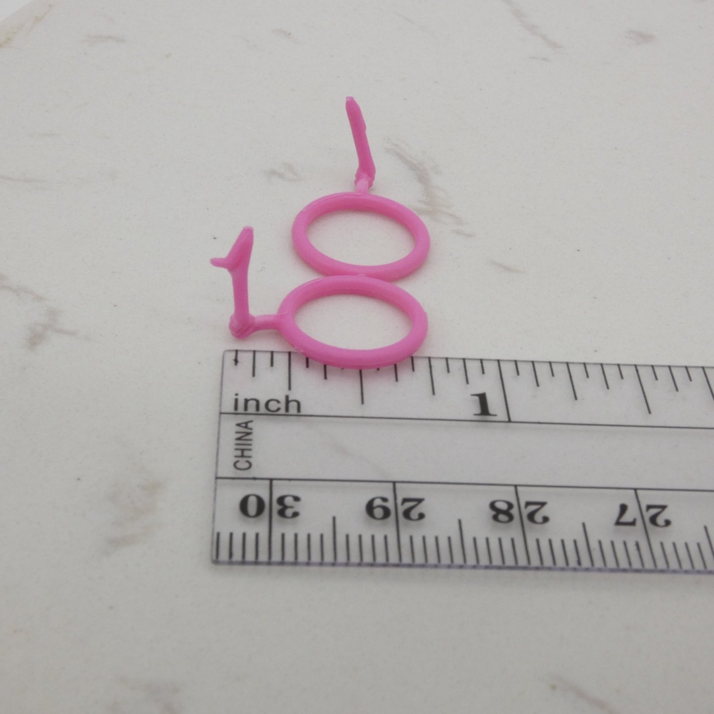 Barbie Fashion Fever Doll Earrings Pair Pink Hoop Jewelry 2007 Beach Glam K8383