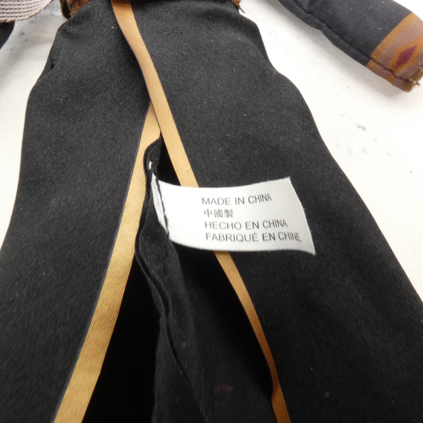 Disney Frozen Princess Anna Doll Dress Black Tunic Gold Accents Long Sleeve