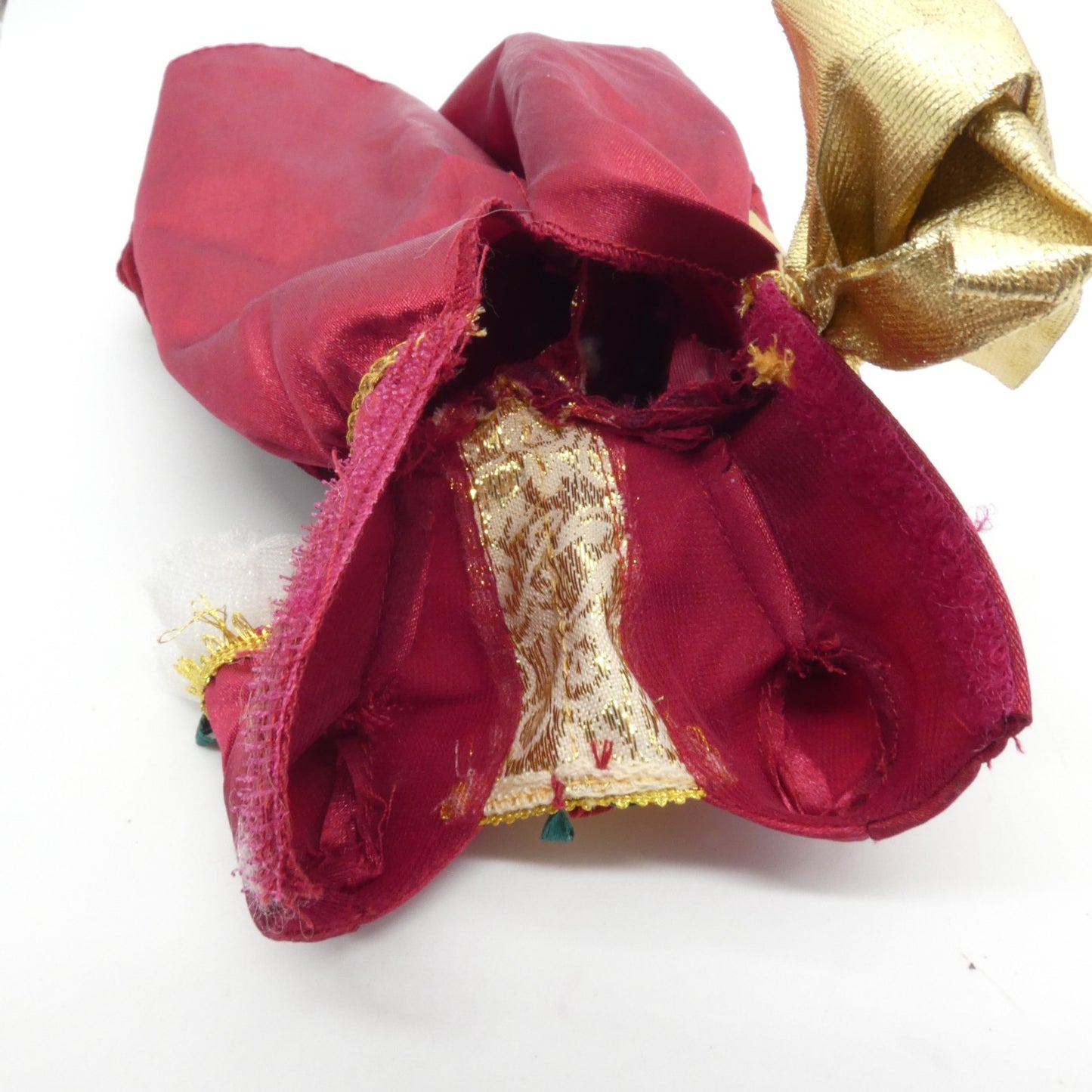 Disney Holiday Princess Belle Doll Dress Burgundy Red Gown 1997 Mattel Barbie