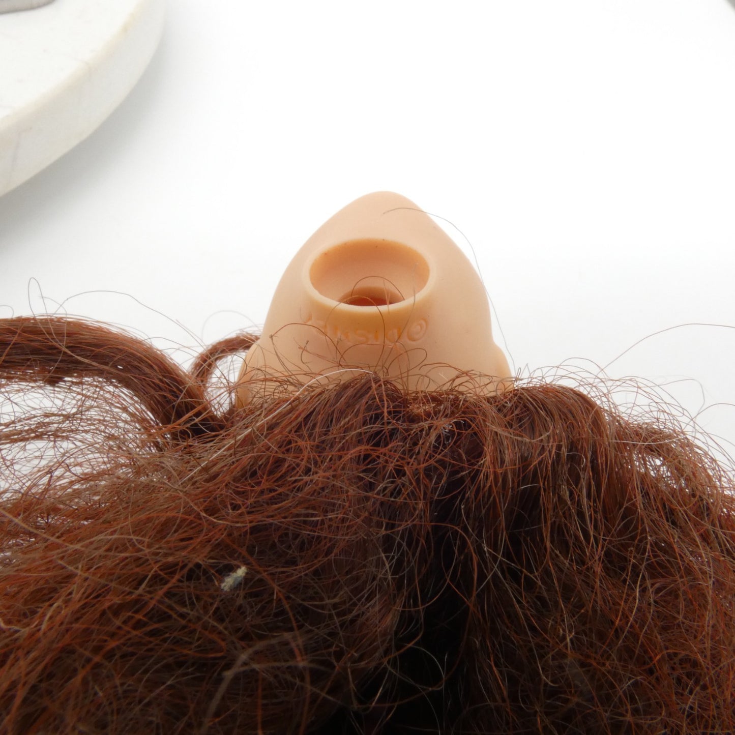 Disney Beauty And The Beast Belle Doll Head Only Brunette Hair Green Eyes Mattel