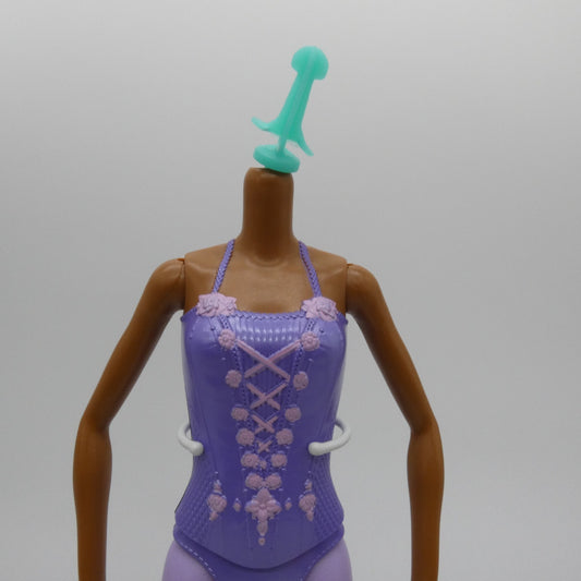 Barbie Ballerina Doll Body AA Medium Dark Skin Molded Bodysuit 2020 Mattel GJL61