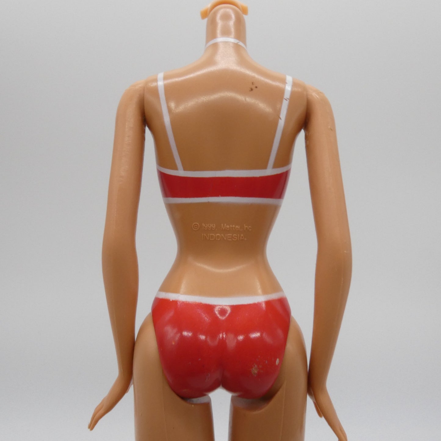 Barbie Doll Fashion Fever Body Bellybutton Molded Swimsuit Heel Feet Mattel 2000