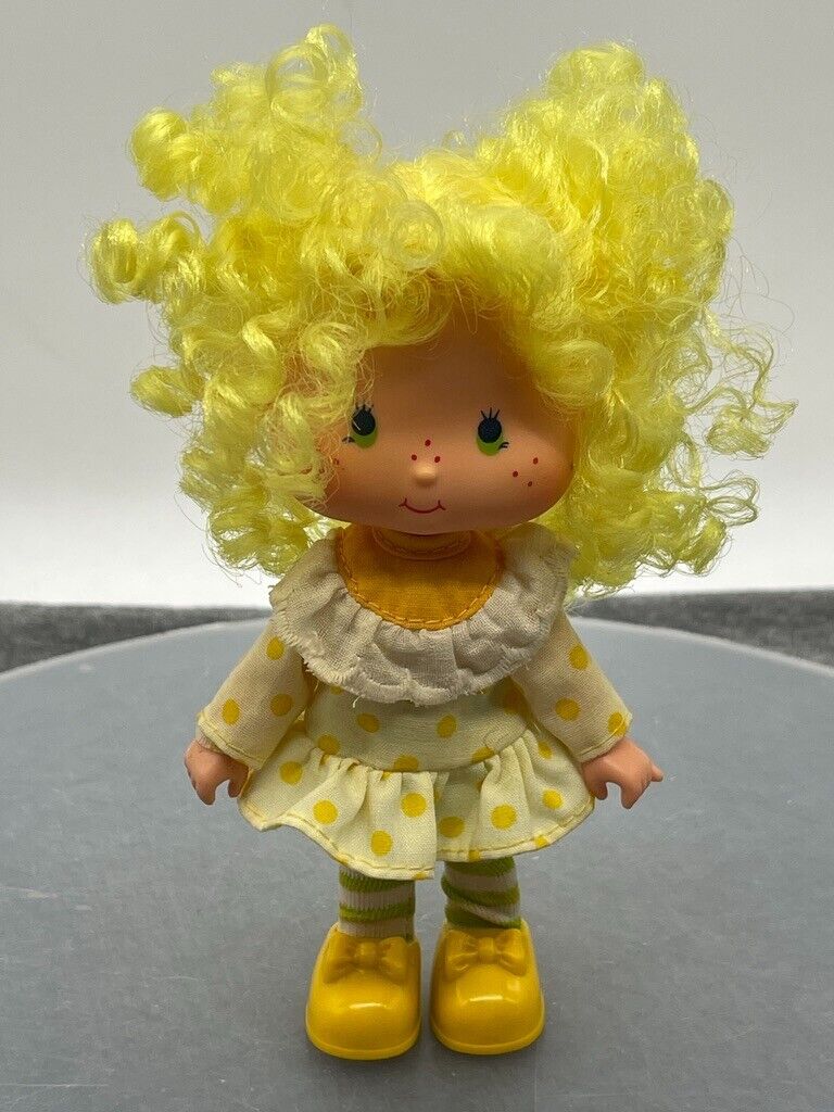 Strawberry Shortcake Lemon Meringue Doll Yellow Hair Outfit Shoes Tights VTG 5"