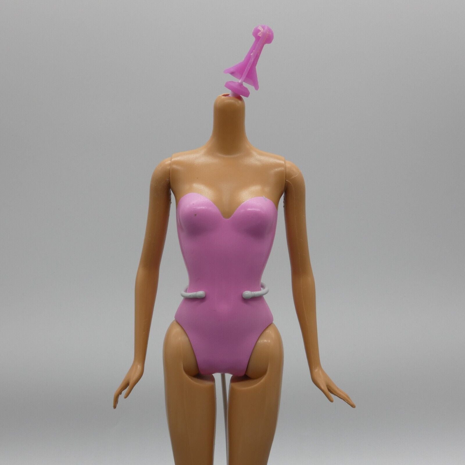 Barbie Doll Body Only Fashion Fever Medium Light Pink Bodysuit Belly Button