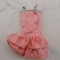 Barbie Doll Dress Pink Sleeveless Tank Silver Straps Ruffles Genuine Mattel