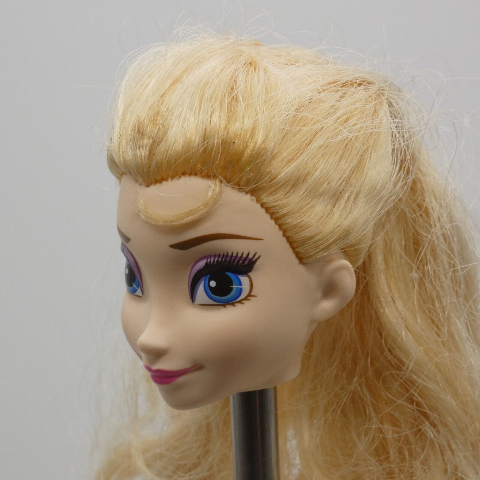 Disney Frozen Fever Elsa Birthday Doll Head Only Blonde Hair Light Skin DGF54