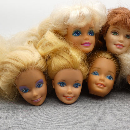 Barbie Doll Head Lot 10 Heads SuperStar Generation Girl Blonde Red Hair Mattel