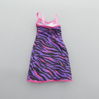 Barbie Curvy Doll Dress Purple Zebra Print Sleeveless Tank Road Trip GVK02