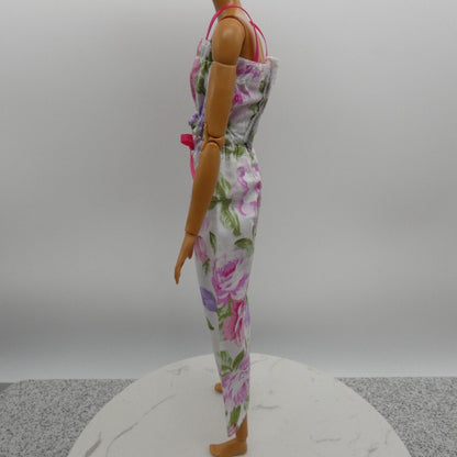 Barbie Doll Size Outfit Pink Floral Tank Top Wide Leg Pants Fit Model Muse MTM