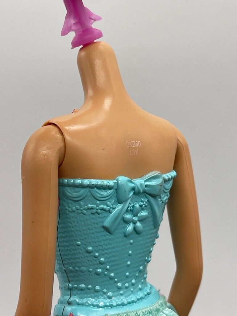 Barbie Endless Hair Kingdom Doll Body Skirt Heel Feet DKB60 Mattel Neck Knob