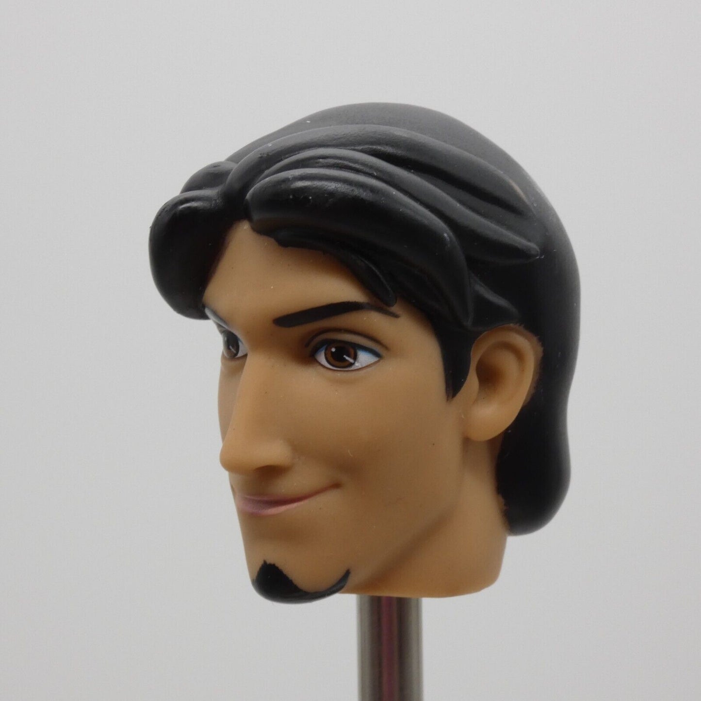 Disney Tangled Flynn Rider Eugene Doll Head Only Black Hair Smirk Goatee