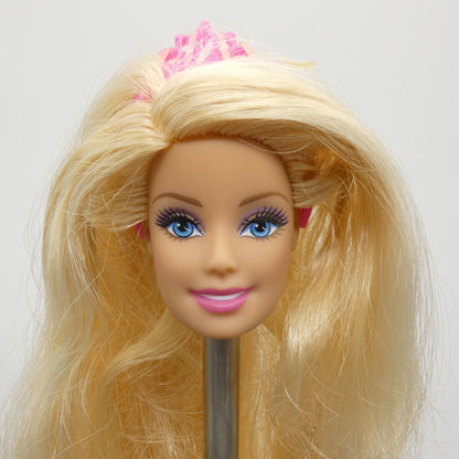 Barbie Fairytale Birthday Princess Doll Head Generation Girl CEO Face Pink Crown