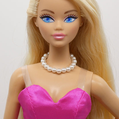 Necklace for Barbie Integrity Toys FR Size Doll White Faux Pearl Beaded Choker