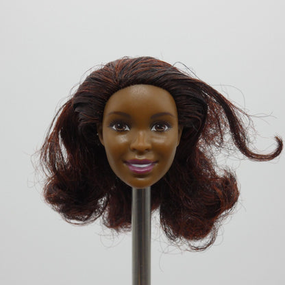 Barbie Fashionistas 45 Doll Head Desiree Nikki Face Brown Red Hair DTF08 2016