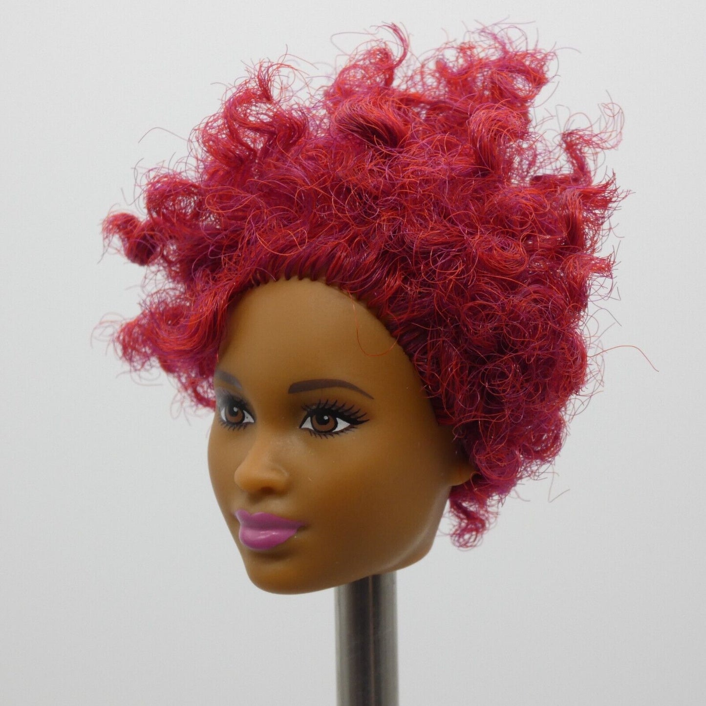 Barbie Fashionistas 33 Doll Head Only AA Grace Mbili Curly Red Hair 2016 DPX69