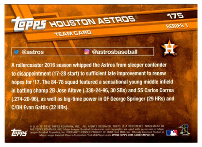 2017 Topps Houston Astros Houston Astros #175