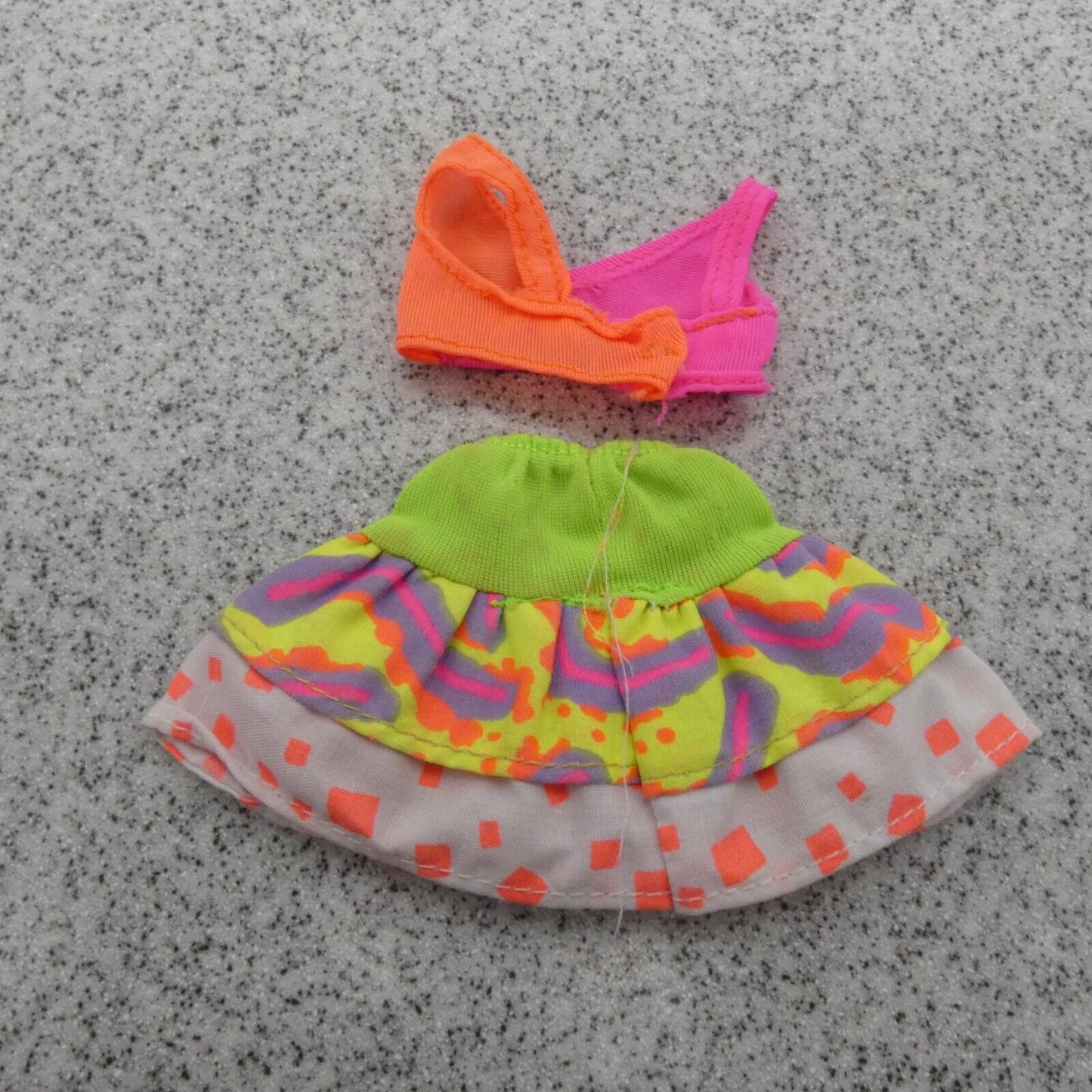 Barbie Hawaiian Fun Doll Outfit Pink Orange Top Multicolor Skirt 1990 7261