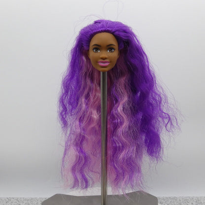 Barbie Mermaid Power AA Doll Head Brooklyn Purple Hair Freckles 2022 HHG53