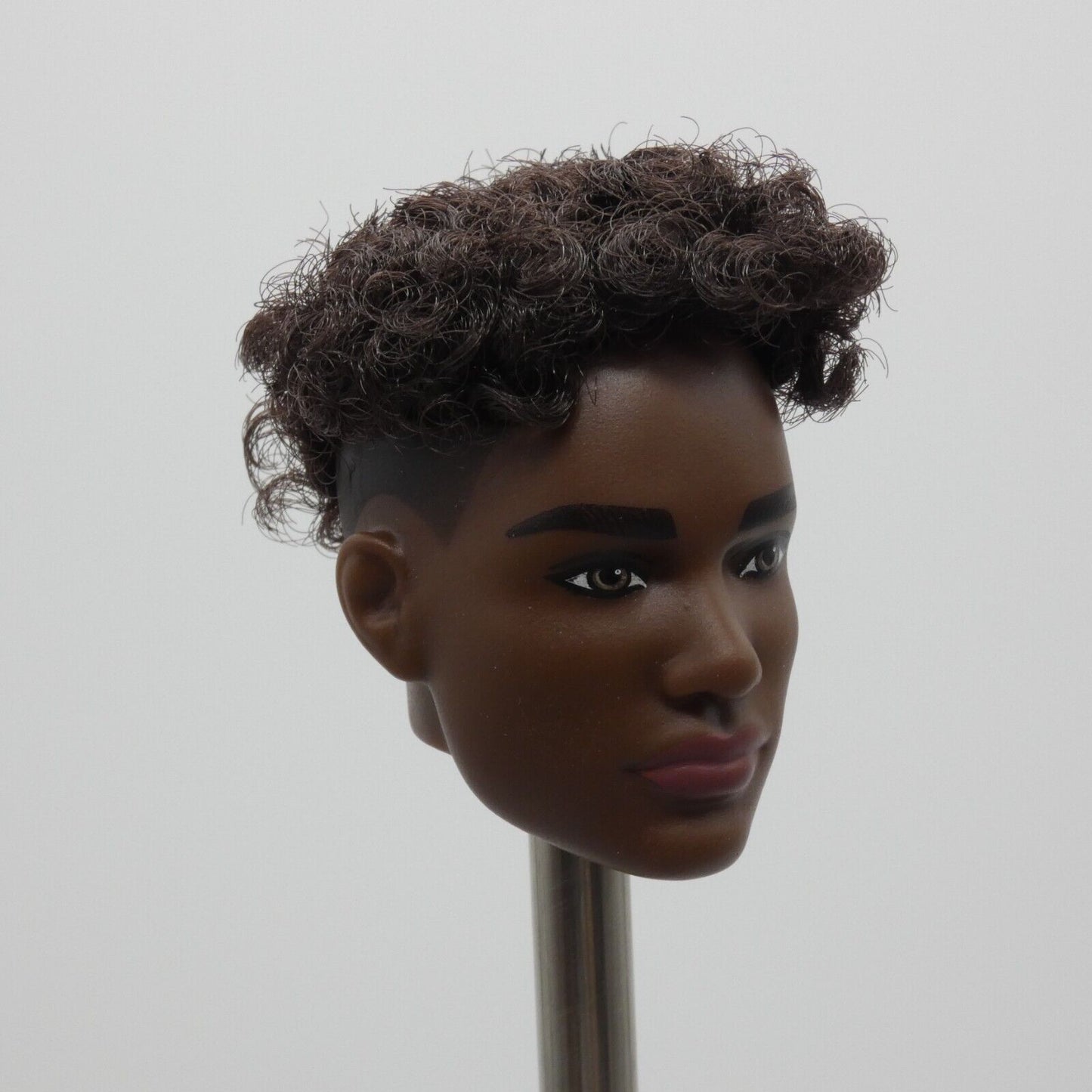 Barbie Looks 25 AA Doll Head Ken Basic Face Dark Skin Rooted Hair HRM17 2024 M1