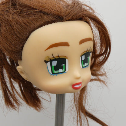 Boxy Girls Stevie Doll Head Only Brown Brunette Hair Light Skin JayAtPlay WKQ38