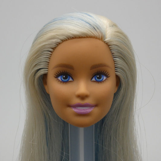 Barbie Fashionistas 120 Doll Head Only Millie Blonde Blue Hair 2019 Mattel FXL53