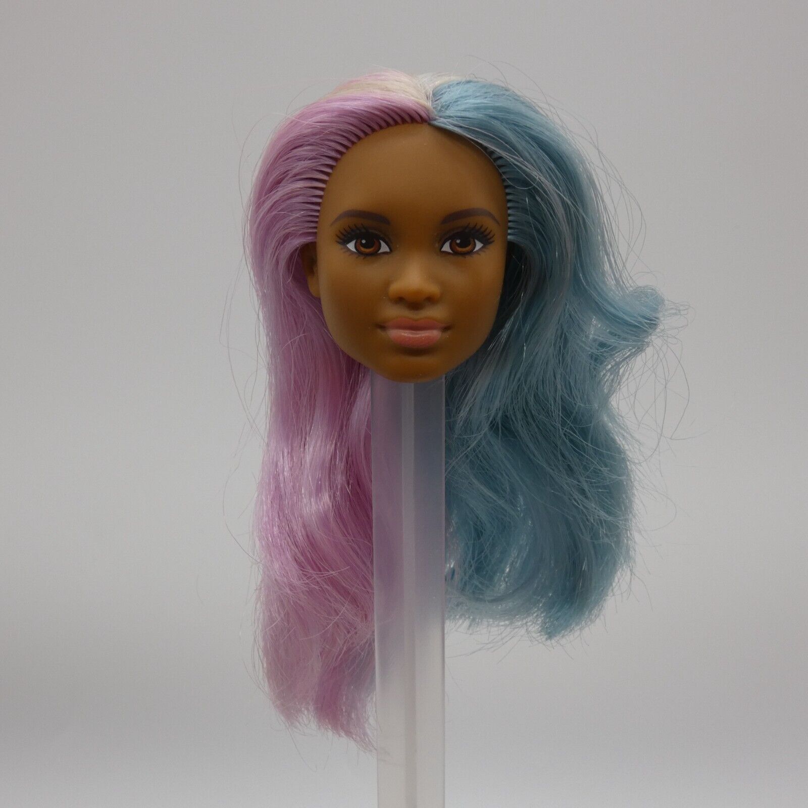 Barbie Fashionistas 42 Doll Head Only AA Grace Mbili Purple Blue Hair 2016 DTF05