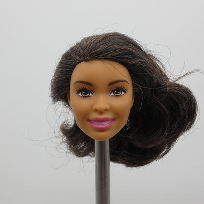 Barbie Ballerina Doll Head AA Desiree Nikki Face Brown Hair 2017 Mattel DHM58