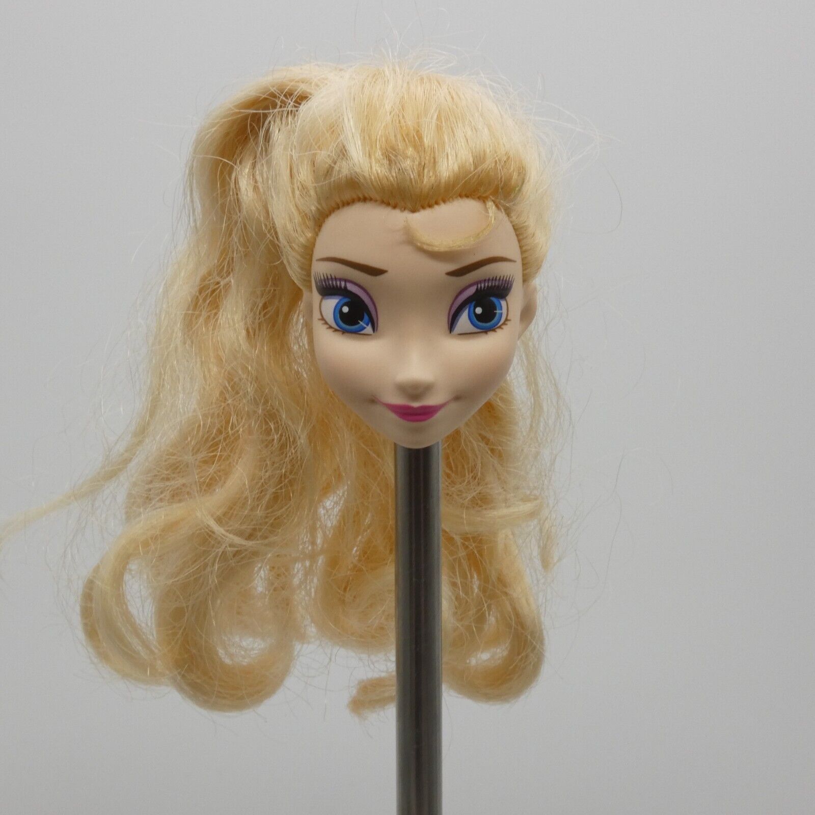 Disney Frozen Fever Elsa Birthday Doll Head Only Blonde Hair Light Skin DGF54