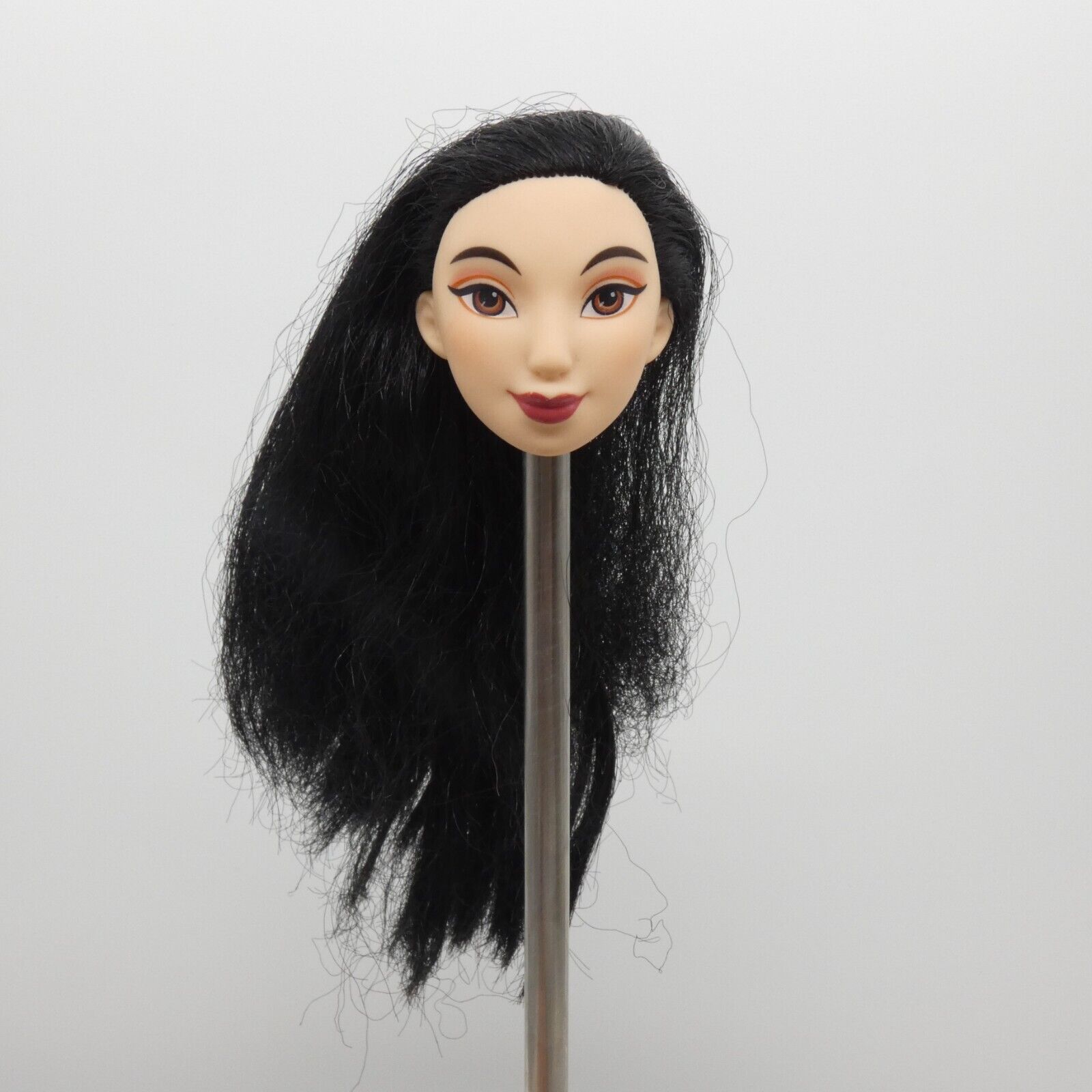 Disney Princess Mulan Doll Head Light Skin Black Hair Royal Shimmer Hasbro E4167