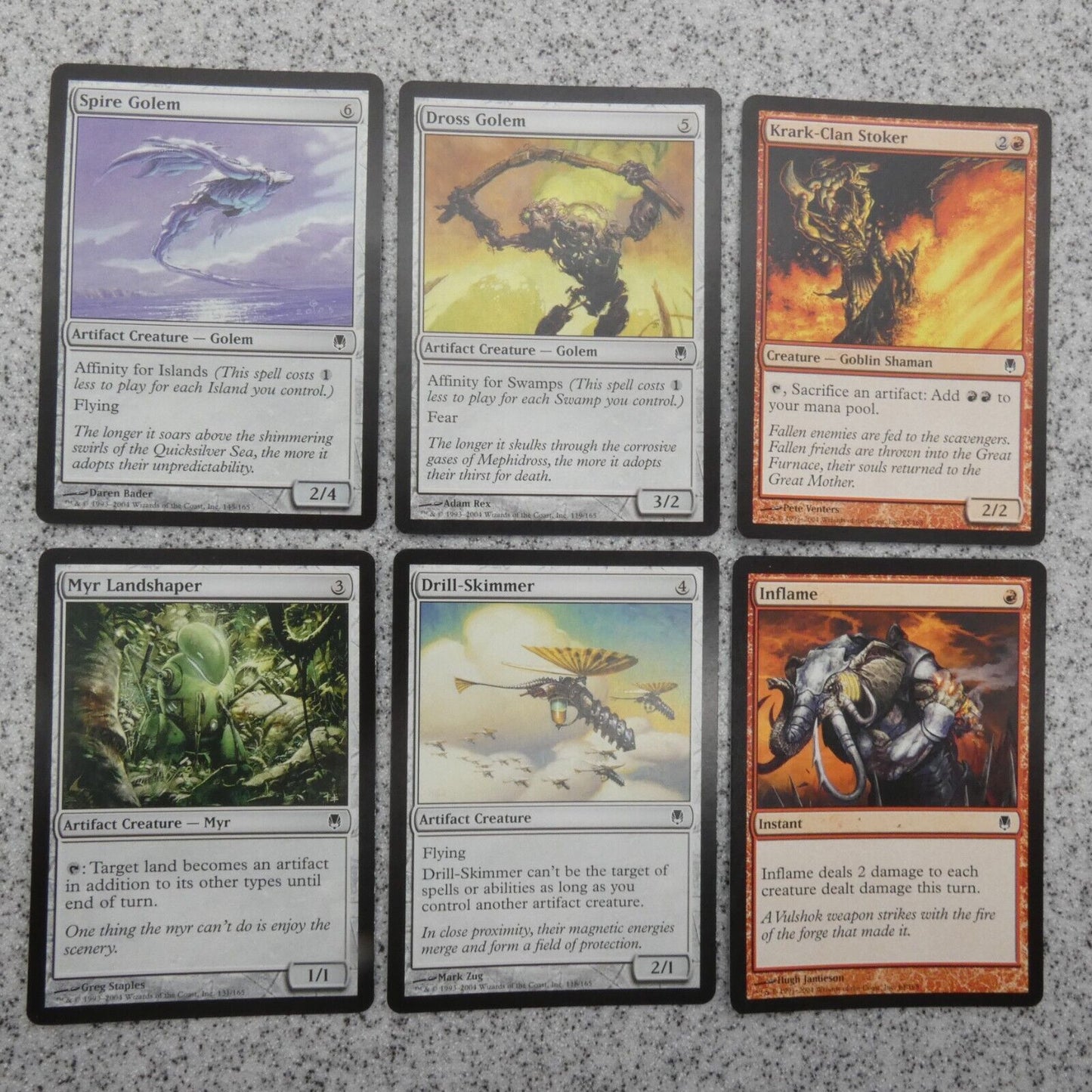 Lot of 6 MAGIC The Gathering Cards DarkSteel Set Builder Starter Pack MTG B04