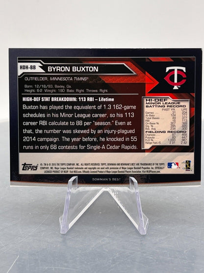 2015 Bowman's Best Byron Buxton Hi-Def HDH-BB Minnesota Twins Outfielder Topps