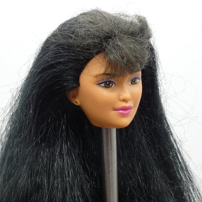 Barbie Pearl Beach Kira Doll Head Black Hair Brown Eyes Medium Light Skin 18580