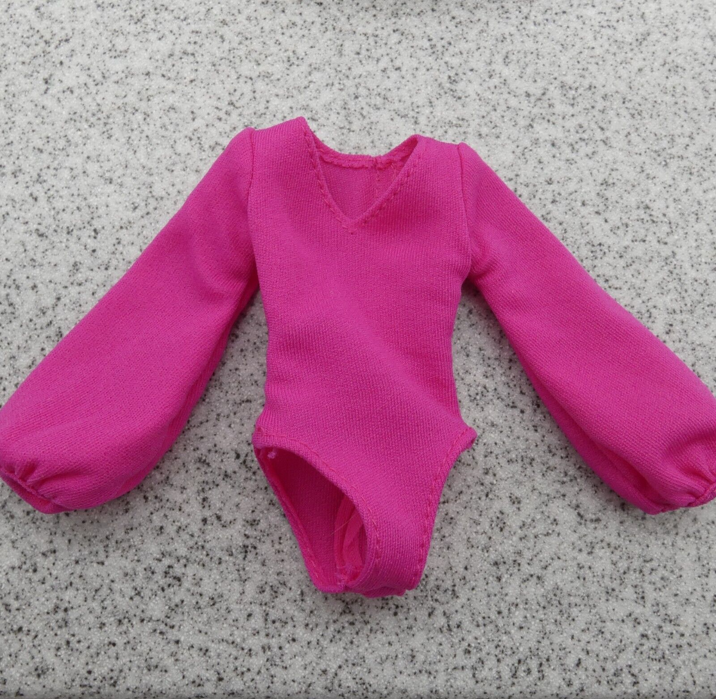 Barbie Doll Bodysuit Pink Magenta Long Sleeve Fits Bellybutton Fashionistas Tall