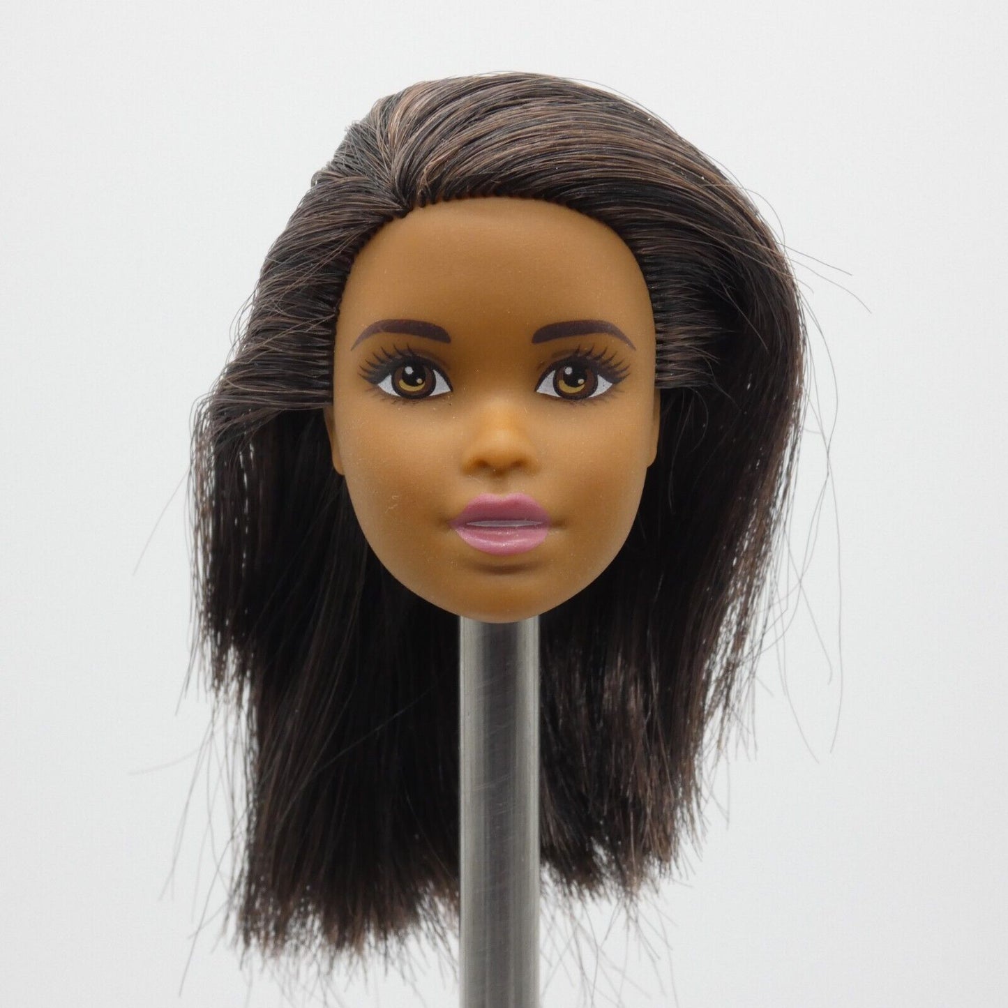 Barbie Stroll N Play Pups Doll Head Asha Face Medium Skin Brown Hair 2020 GHV93