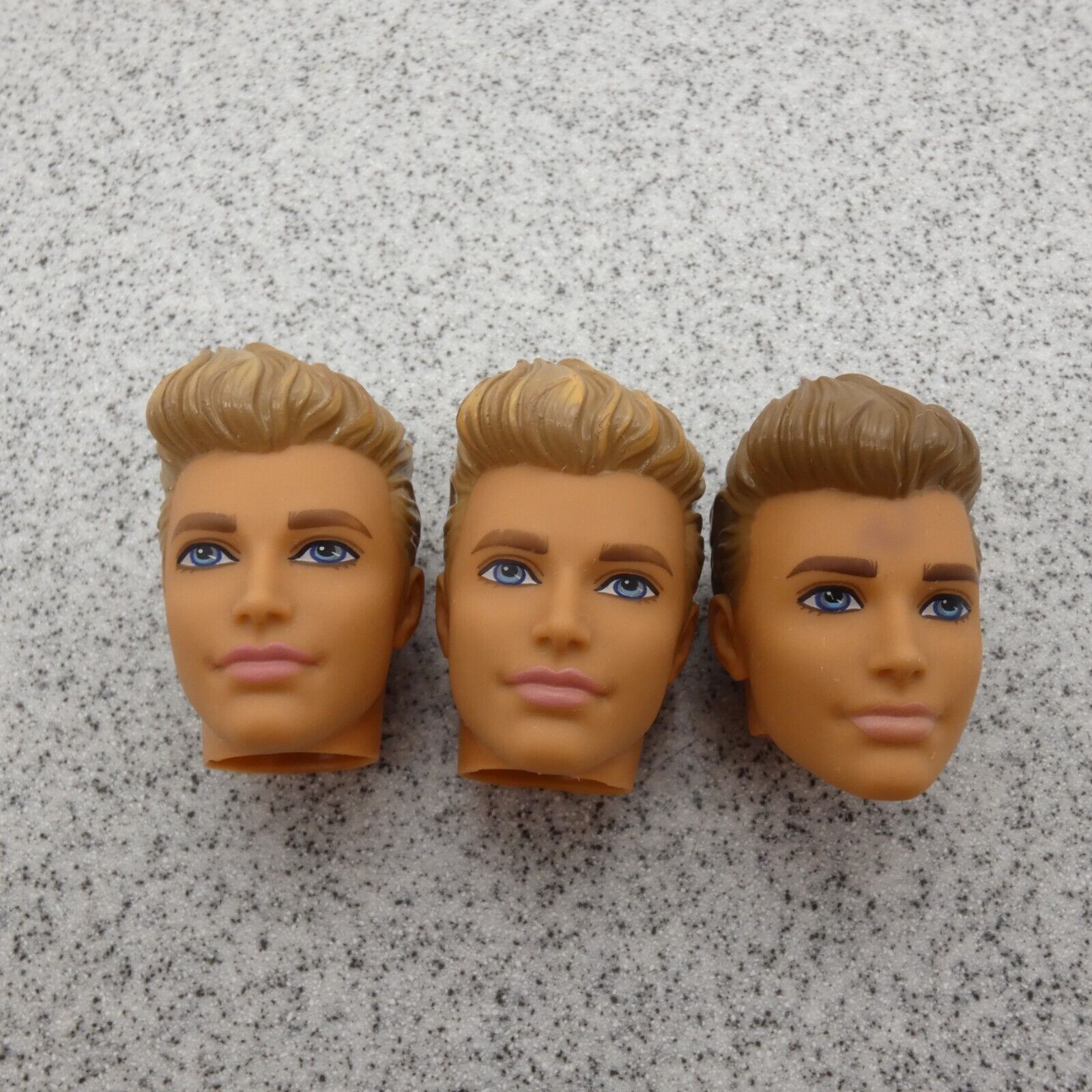 Barbie Molded Hair Ken Ryan Doll 3 Heads Dark Blonde Hair Medium Light Skin