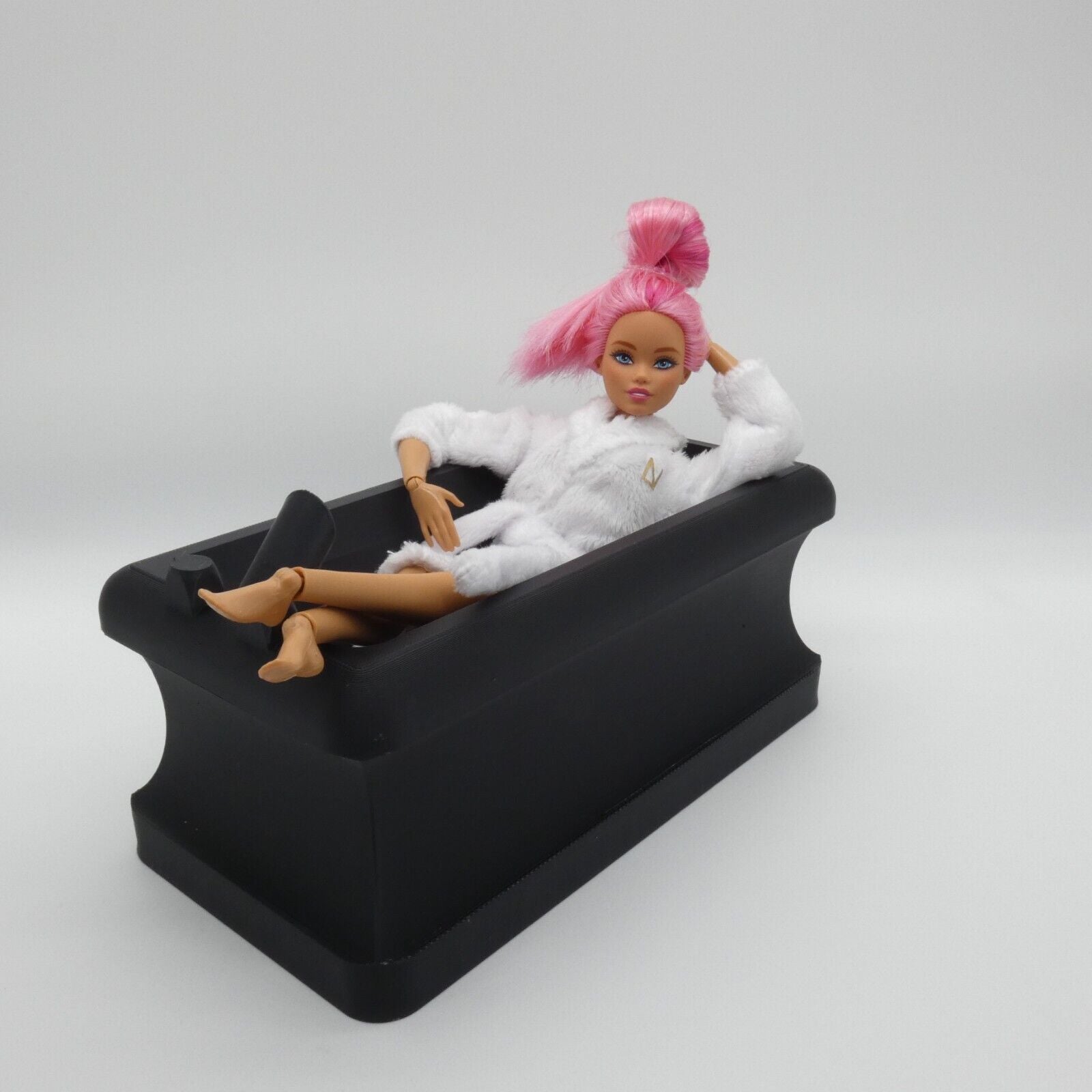 1/6 Scale Doll Furniture Bathtub Black 1:6 Barbie Integrity Toys Bratz Diorama