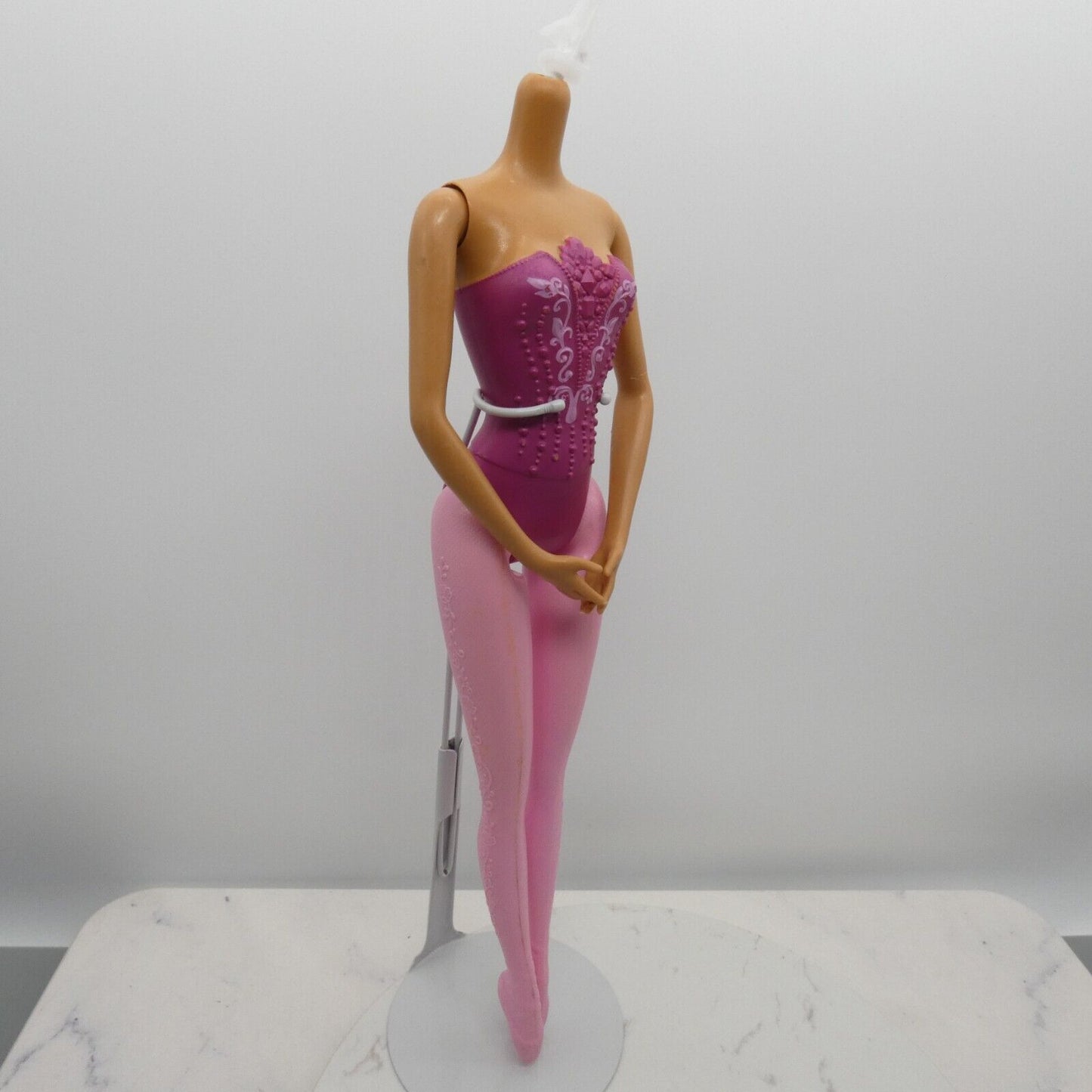 Barbie You Can Be Anything Ballerina Doll Body Pink Molded Bodysuit 2016 DHM58