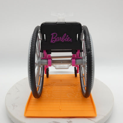 Barbie Doll Hot Pink Wheelchair With Orange Ramp Fashionistas 194 HJT14 Mattel