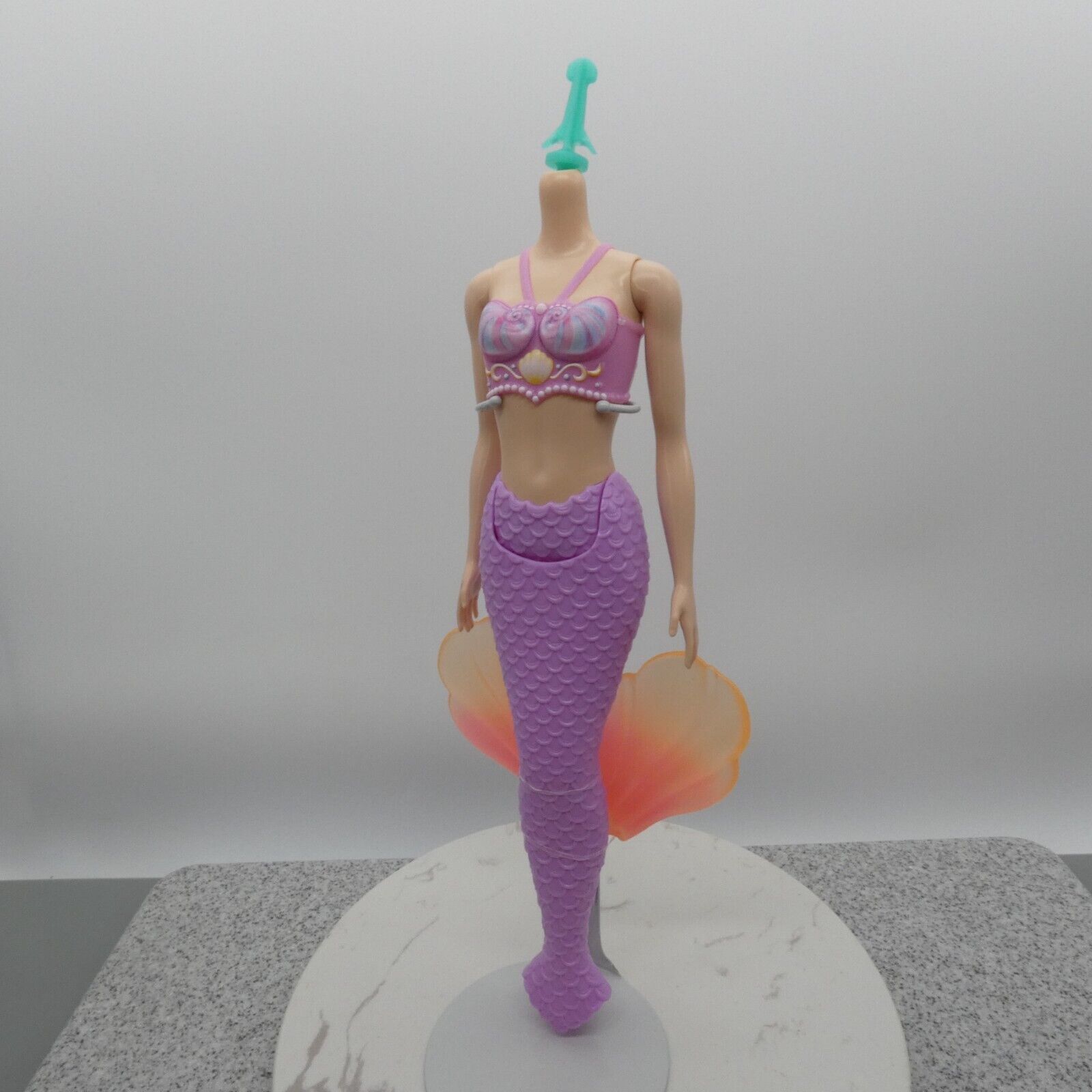 Barbie Dreamtopia Mermaid Doll Body Only Light Skin Purple Pink Tail 2023 HRR06