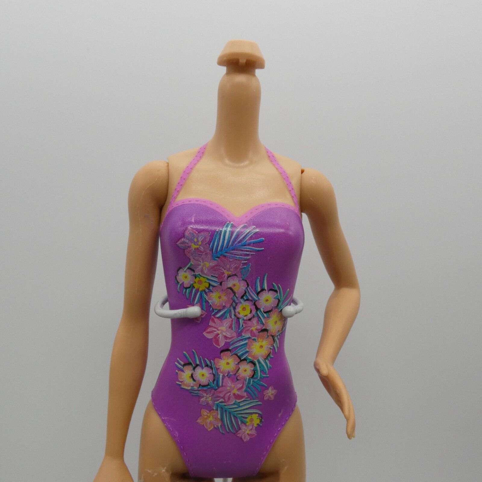 Barbie Doll Body Only Medium Light Skin Purple Suit 2016 Pup Pool Mattel DMC32