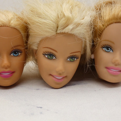 Barbie Doll Head Lot of 5 Heads Generation Girl Face Blonde Blue Green Eyes JY20