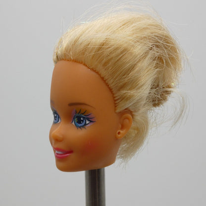 Barbie Mermaid Doll Head SuperStar Face Blonde Color Change Hair 1992 1434