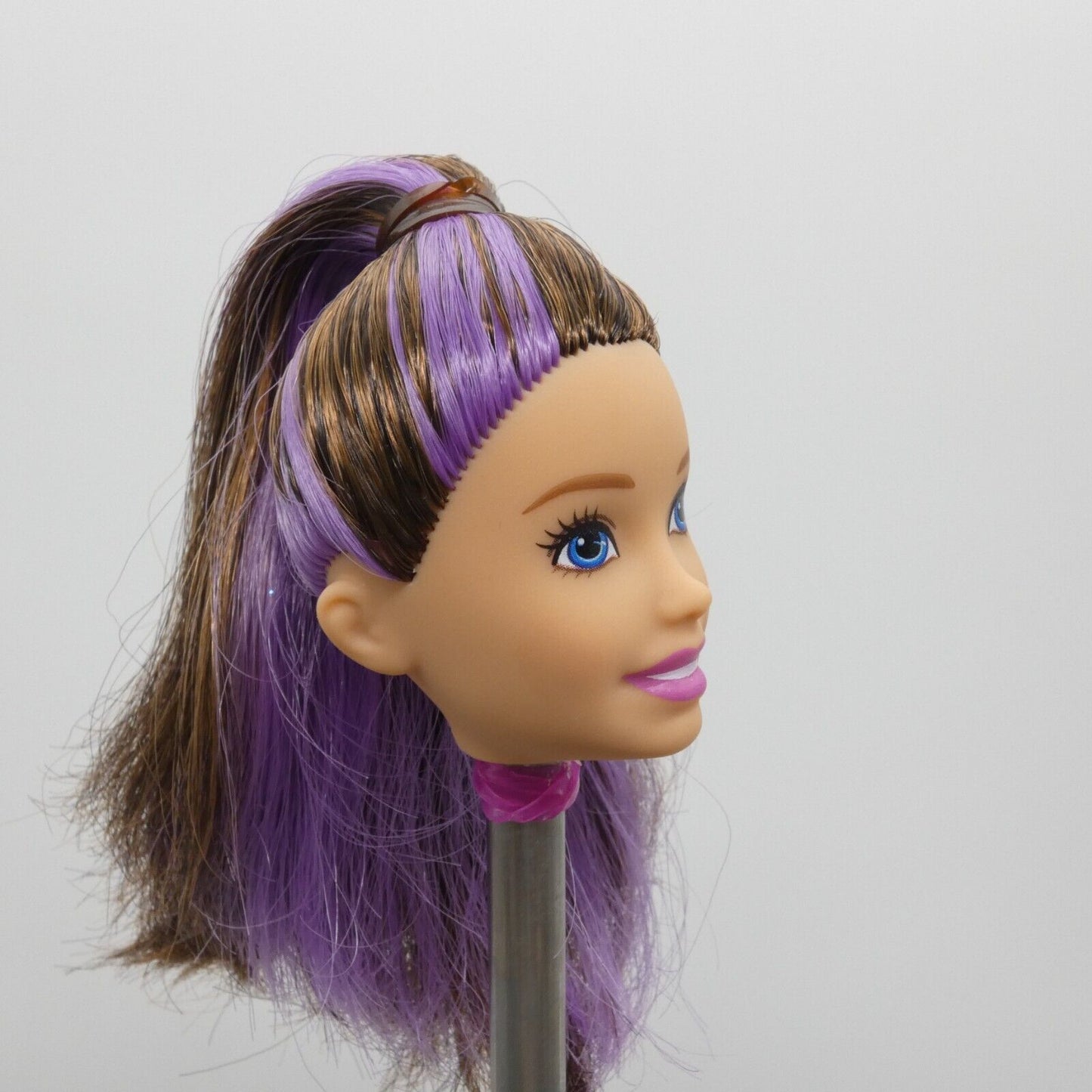 Barbie Skipper Doll Head Babysitters Inc Brown Purple Hair Ponytail 2019 GHV88