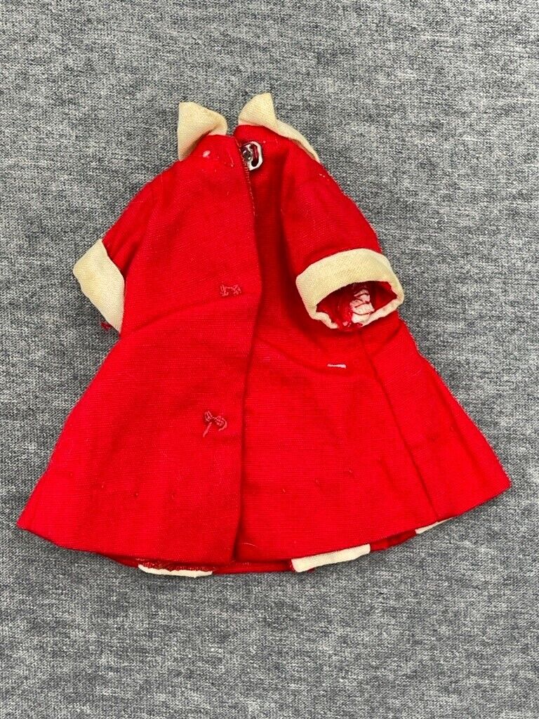 Vintage Deluxe Reading Penny Brite Doll Red White Dress Pleats 1960s