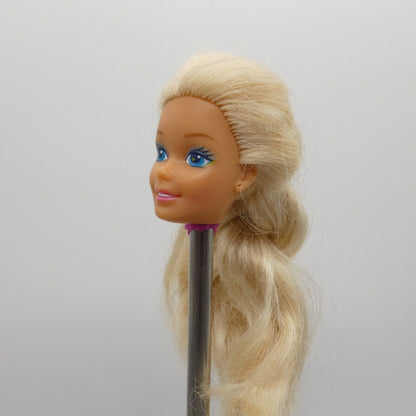 Barbie Western Fun Doll Head Only  Blonde Braided Hair 1990 Mattel 9932